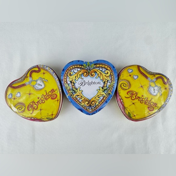 Brighton Other - Vintage Brighton Heart Shaped Trinket Box Set of 3